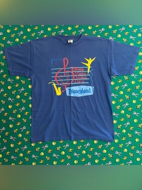 Disney Blue 'Magic Music Days' Graphic Tee with Yellow & Red Accents